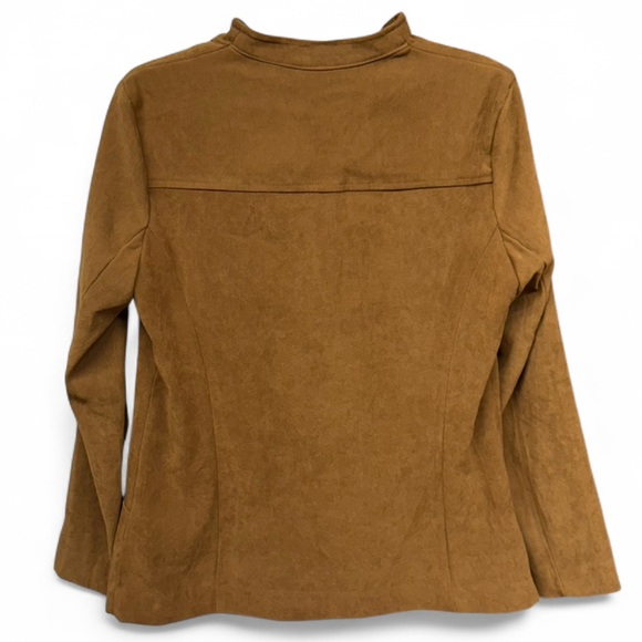 Bob Mackie Wearable Art Faux Suede Front-Zip Jacket with Sequin Detail - Picture 8 of 8